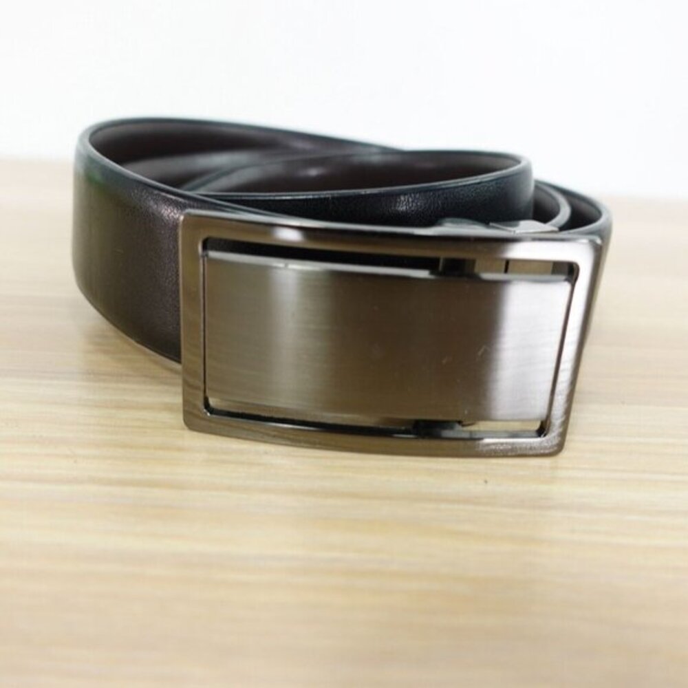 Classic Black Leather Dress Belt Mens 32 Sleek Pin Buckle Basic Formal‎ Handmade